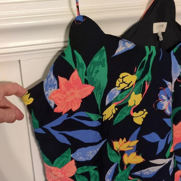J Crew floral cami top with scalloped trim sz14 - Picture 4 of 6